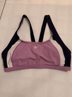 Speedo Women's Colorblock Sports Bra - Lavender & Black